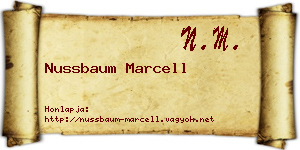 Nussbaum Marcell névjegykártya